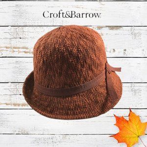 Croft & Barrow brown fall knit hat
